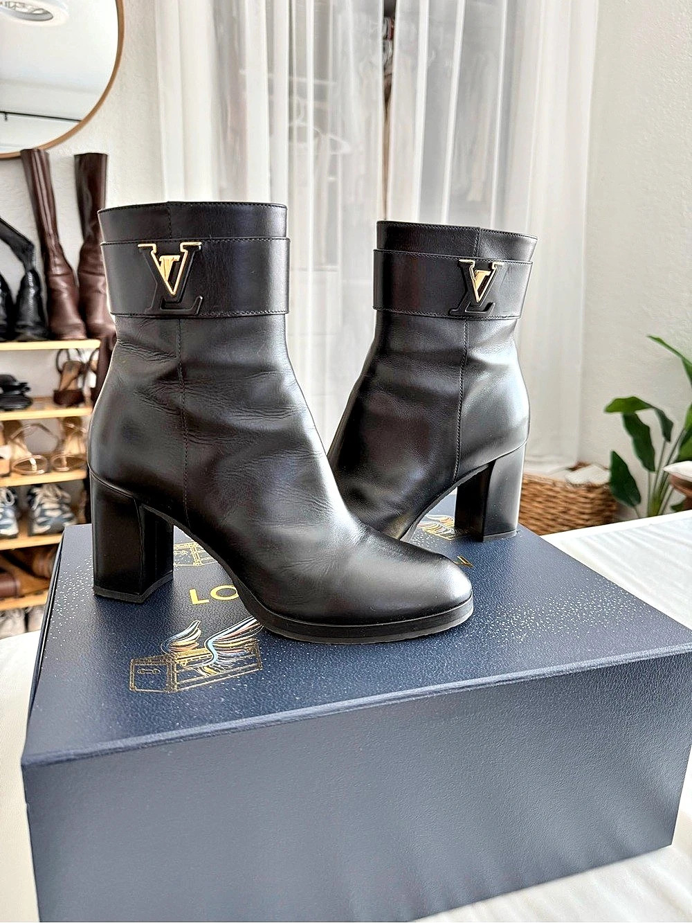 Louis Vuitton Swing Platform Ankle Boot Black